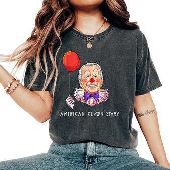 Joe Biden Horror American Clown Story Halloween Costume Halloween Costume Women's Oversized Comfort T-Shirt | Mazezy
