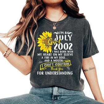 Im A July Girl 2002 18Th Birthday Sunflower For Girl Women's Oversized Comfort T-shirt | Mazezy