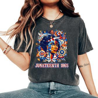 Junenth 1865 Black History African American Womens Girls Women's Oversized Graphic Print Comfort T-shirt - Thegiftio UK