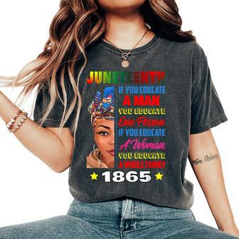 Junenth Celebrating Beautiful Melanin Women Freed 1865 Women's Oversized Graphic Print Comfort T-shirt - Thegiftio UK