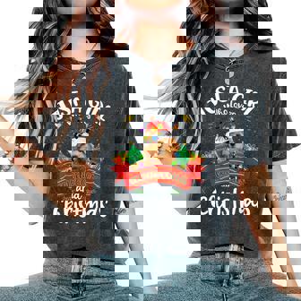 Just A Girl Who Loves Goldendoodles And Christmas Women's Oversized Comfort T-Shirt - Thegiftio