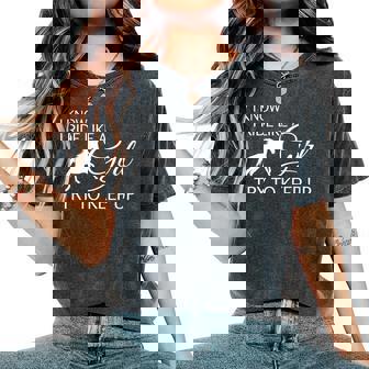 I Know I Ride Like A Girl Try To Keep Up Horse Women's Oversized Comfort T-Shirt | Mazezy