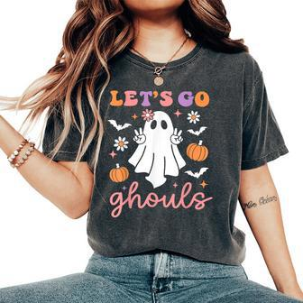 Let's Go Ghouls Ghost Halloween Costume Kid Girl Women's Oversized Comfort T-Shirt - Monsterry DE