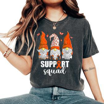 Leukemia Cancer Awareness Gnomes Support Squad Women's Oversized Comfort T-Shirt - Seseable