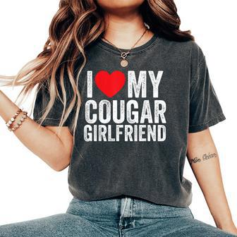 I Love My Cougar Girlfriend Retro Vintage Women's Oversized Comfort T-Shirt | Mazezy