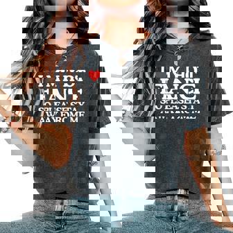 I Love My Fiance I Love My Hot Girlfriend So Stay Away Women's Oversized Comfort T-Shirt - Thegiftio