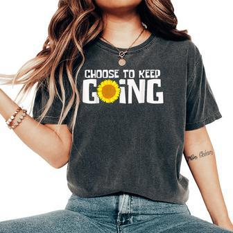 Lovely Sunflower Mental Health Awareness Women's Oversized Comfort T-shirt | Mazezy
