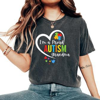 I M A Proud-Grandma-Love Heart-Autism-Awareness-Puzzle Women's Oversized Comfort T-Shirt - Monsterry UK