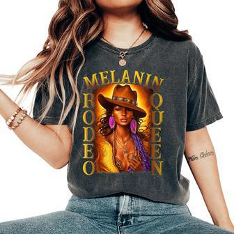 Melanin Rodeo Queen Countrygirl African American Cowgirl Women's Oversized Comfort T-shirt | Mazezy