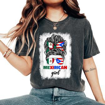 Mexirican Girl Mix Half Mexican And Puerto Rican Rico Flag Women's Oversized Comfort T-Shirt - Monsterry DE