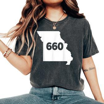 Missouri 660 Area Code Women's Oversized Comfort T-Shirt | Mazezy