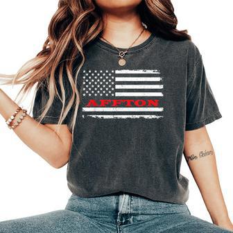 Missouri American Flag Affton Usa Patriotic Souvenir Women's Oversized Comfort T-Shirt | Mazezy