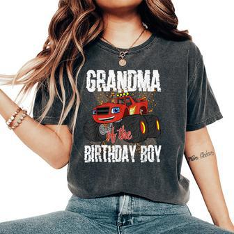 Monster Truck Family Matching Party Grandma Of The Birthday Women's Oversized Comfort T-Shirt | Mazezy