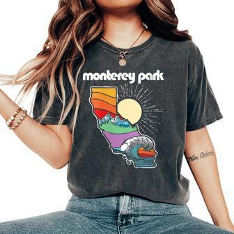Monterey Park California Outdoors Retro Nature Graphic Women's Oversized Comfort T-Shirt | Mazezy