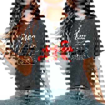 Nana Bear Red Buffalo Plaid Grandma Bear Pajama Women's Oversized Comfort T-Shirt - Thegiftio