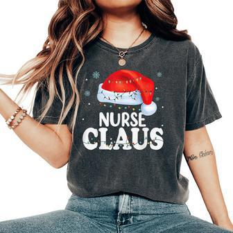 Nurse Santa Claus Christmas Matching Costume Women's Oversized Comfort T-Shirt - Monsterry CA