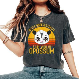 Opossum Never Underestimate A Girl With A Opossum Women's Oversized Comfort T-Shirt - Monsterry CA