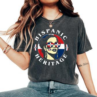 Hispanic Heritage Dominican Republic And Flag Women's Oversized Comfort T-Shirt - Monsterry