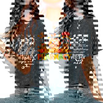 Pharmacy Squad Turkey Thanksgiving Pumpkin Fall Pharm Tech Women's Oversized Comfort T-Shirt | Seseable CA