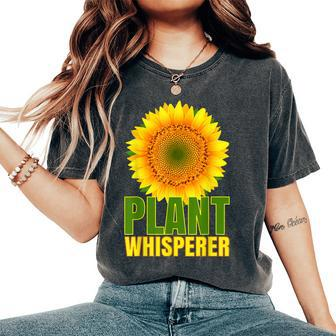 Plant Whisperer Large Sunflower Hobby And Gardening Women's Oversized Comfort T-shirt | Mazezy