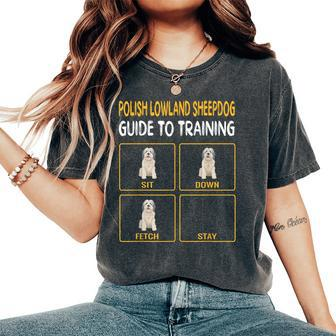 Polish Lowland Sheepdog Guide To Training Dog Obedience Women's Oversized Comfort T-Shirt | Mazezy