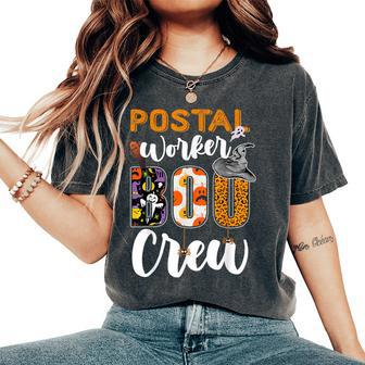 Postal Worker Boo Crew Ghost Halloween Costume Women's Oversized Comfort T-Shirt - Seseable