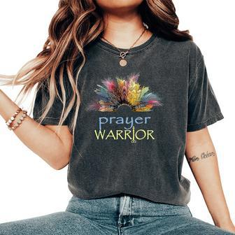 Prayer Warrior Christian For Women Women's Oversized Comfort T-Shirt | Mazezy
