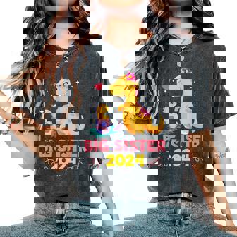 Promoted To Big Sister Est 2024 Going To Be Big Sister 2024 Women's Oversized Comfort T-Shirt - Thegiftio