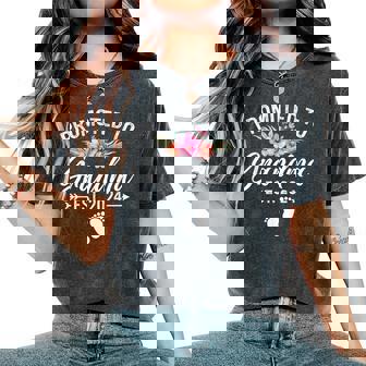 Promoted To Grandma 2024 First Time New Grandma Pregnancy Women's Oversized Comfort T-Shirt - Thegiftio