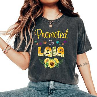 Promoted To Lala Sunflower Grandma Women's Oversized Comfort T-shirt | Mazezy