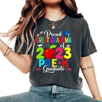 Proud Great Grandma Of A 2023 Prek Graduate Family Lover Women's Oversized Comfort T-shirt | Mazezy