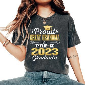 Proud Great Grandma Of Pre K School Graduate 2023 Graduation Women's Oversized Comfort T-shirt | Mazezy