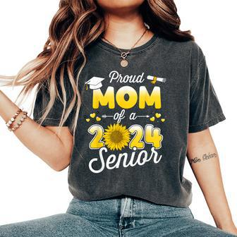 Proud Mom Of A Class Of 2024 Graduate Senior Graduation Women's Oversized Comfort T-Shirt - Monsterry DE