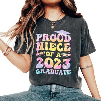 Proud Niece Of A 2023 Graduate Senior Groovy Family College Women's Oversized Comfort T-shirt | Mazezy