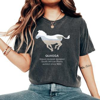 Quagga Zebra Horse Extinct Animal Endangered Species Women's Oversized Comfort T-Shirt | Mazezy