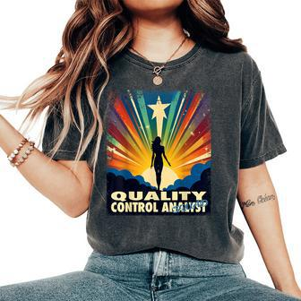 Quality Control Analyst Female Hero Job Women Women's Oversized Comfort T-Shirt | Mazezy