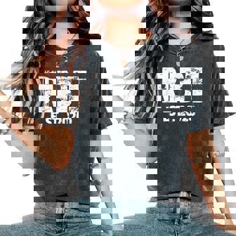 Rbt Est 2020 Registered Behavior Technician Women Oversized Print Comfort T-shirt | Mazezy