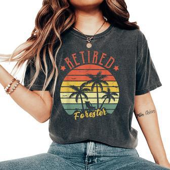 Retired Forester Retro Vintage For Dad Women's Oversized Comfort T-Shirt | Mazezy