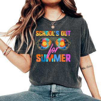 Retro Schools Out For Summer Students Teachers Vacation Women's Oversized Comfort T-shirt | Mazezy