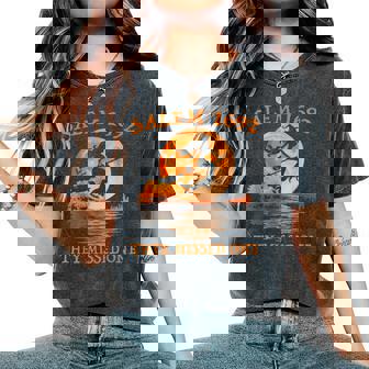 Salem 1692 They Missed One Witch Riding Broom Halloween Women's Oversized Comfort T-Shirt | Mazezy