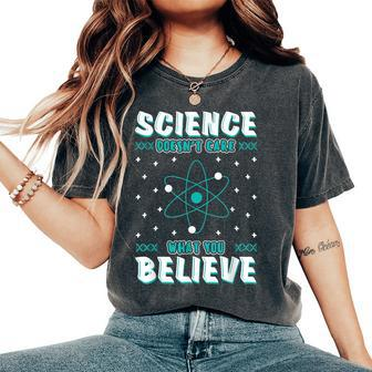 Science Teacher Atom Chemists School Educator Instructor Women's Oversized Comfort T-Shirt | Mazezy