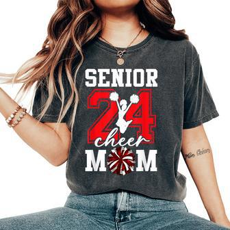 Senior 2024 Cheer Mom Proud Mom Of Class Of 2024 Graduation Women's Oversized Comfort T-Shirt | Mazezy