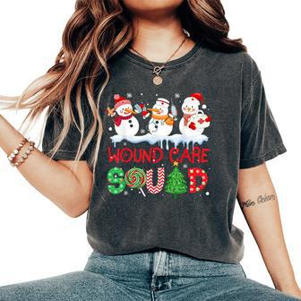 Snowman Wound Care Nurse Squad Christmas Holiday Matching Women's Oversized Comfort T-Shirt - Monsterry DE