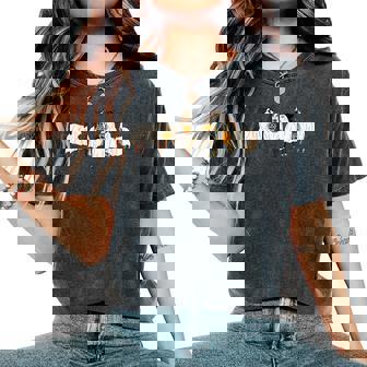 Spooky Horse Lover Pumpkin Ghost Horse Halloween Costume Women's Oversized Comfort T-Shirt | Mazezy