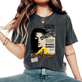 Stare Into These Eyes Creepy Horror Movieretro Movie Poster Creepy Women's Oversized Comfort T-Shirt | Mazezy