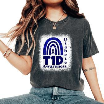 T1d Diabetic Dad Mom-Type 1 Diabetes Awareness Women's Oversized Comfort T-Shirt | Mazezy