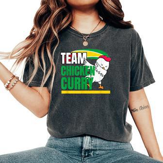 Team Chicken Curry Guyana And Trinidad Patriotic Cricket Women's Oversized Comfort T-Shirt - Seseable