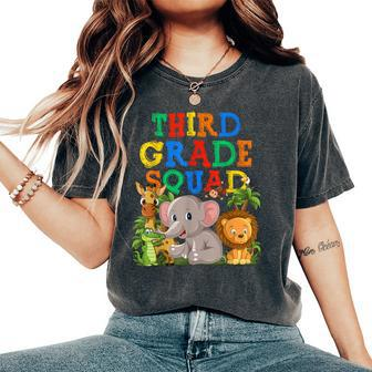 Third Grade Squad Animals Jungle Zoo Safari Women's Oversized Comfort T-Shirt | Mazezy