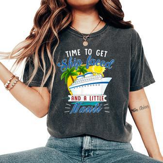Time To Get Ship Faced And Little Nauti Girl Wife Summer Women's Oversized Comfort T-shirt | Mazezy