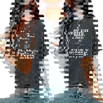 Never Trust An Atom Science Or Teacher Women's Oversized Comfort T-Shirt | Mazezy